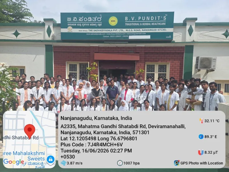 JSS Ayurveda-college, Pharmacy Visit