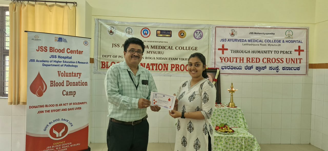 JSS Ayurveda Medical College, Voluntary Blood Donation Camp 2026