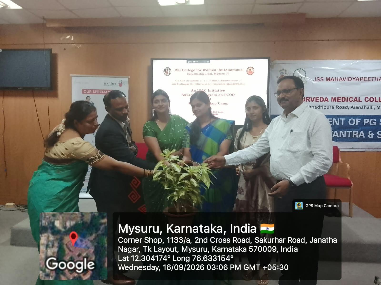 JSS Ayurveda Medical College, PCOD Medical Camp & Health Awareness Talk 2026