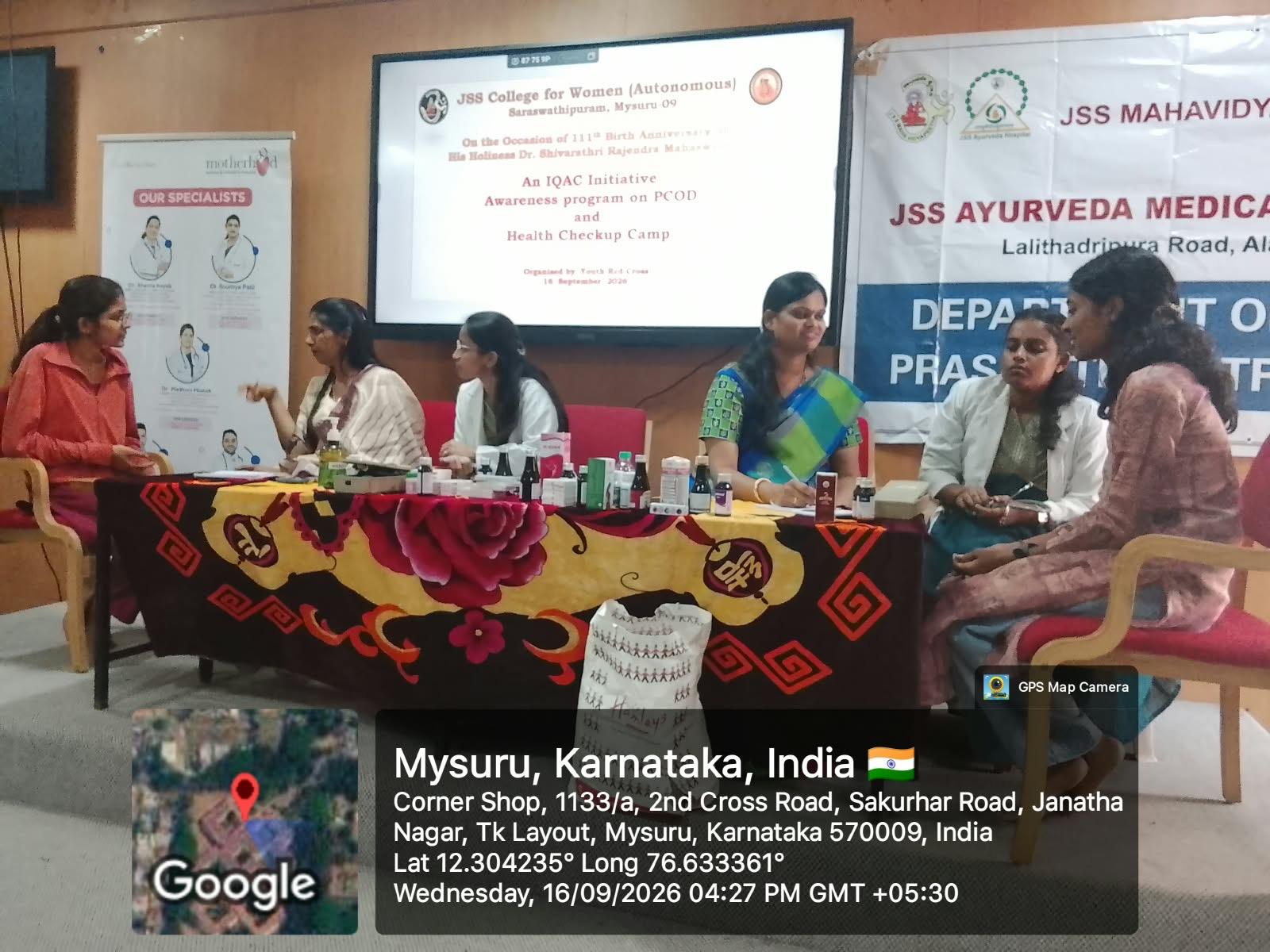 JSS Ayurveda Medical College, PCOD Medical Camp & Health Awareness Talk 2026